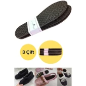 3 Çift Delikli Eva Keçe Panduf Hobi Örgü Patik Tabanı 3 Katlı Konforlu Patik Tabanlığı Kaydırmaz thumbnail 1