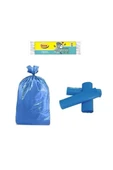 Battal Boy Çöp Torbası 75 x 90 cm 10 Lu Rulo x 1 Paket = 10 Adet (Mavi) thumbnail 1
