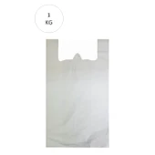 Beyaz Atlet Poşet Büyük Boy 32x57 cm Takriben 72 Adet 1 Kg - 2