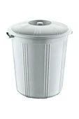 35 Lt Kapaklı Yuvarlak Plastik Büyük Boy Çöp Kovası Su Et Kovası Balkon Kovası Bahçe Kovası Kilitli Royaleks-55642 thumbnail 2