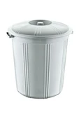35 Lt Kapaklı Yuvarlak Plastik Büyük Boy Çöp Kovası Su Et Kovası Balkon Kovası Bahçe Kovası Kilitli Royaleks-55642 thumbnail 1