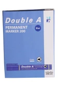 Double A Permanent Yuvarlak Uçlu Kalem Mavi 12'li - 1