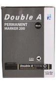 Double A Permanent Yuvarlak Uçlu Kalem Siyah 12'li - 1