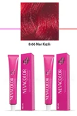 2 li Set Premium 8.66 Nar Kızılı - Kalıcı Krem Saç Boyası 2 X 50 g Tüp thumbnail 1