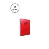Gıpta Punto A5 Spiralli Pp Kapak Defter 60 Yaprak Çizgili (12 Li Paket) - 1