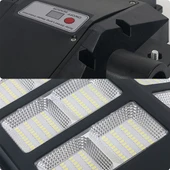 900 Watt Çok Kaliteli, Kumandalı, Güneş Enerjili, Fotoselli, Sensörlü, 3 Modlu Solar Bahçe Armatürü thumbnail 4