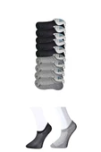 Siyah ve Gri Erkek Görünmez Çorap 9 çift thumbnail 1