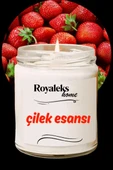 Doğal Özel Seri Kokulu Dekoratif Kavanoz Mum 210 cc - Çilek Esansı - RYL thumbnail 1