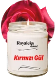 Doğal Özel Seri Kokulu Dekoratif Kavanoz Mum 210 cc - Kırmızı Gül Esansı - RYL thumbnail 1