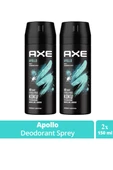 2 Adet Axe Erkek Sprey Deodorant Apollo 48 Saat Etkileyici Koku Vücut Spreyi 150 ml thumbnail 1