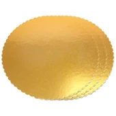 Turta Mendili / Pasta Altlığı Gold -Altın İnce Yuvarlak 28 cm 50 adet - 1