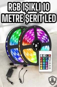 Yeni Nesil RGB Işıklı 10Metre Şerit Led Kumandalı Şarj Edilebilir thumbnail 1