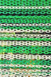 6 Mm 5 Metre Yeşil Beyaz Plastik Tafik/Park Zincir - 3