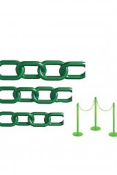 6 Mm 5 Metre Yeşil Beyaz Plastik Tafik/Park Zincir - 4