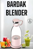 Bardak Blender Smoothie Meyve Sıkacağı Şarjlı Cam Taşınabilir - 1