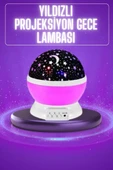 Yıldız Görünümlü Gece Lambası Renkli Masa Lambası Gökyüzü Projeksiyon thumbnail 1