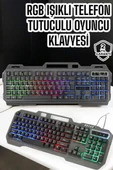 Q Klavye RGB Işıklı Klavye Ve Mouse Seti Kablolu Mouse Hediyeliş thumbnail 1