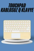 Touchpad Tüm Cihazlara Uyumlu Bluetooth Klavye Touchpad Slim Kablosuz Wifi Q Klavye - 1