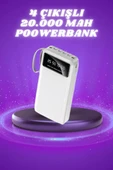Powerbank Şarj Cihazı 4 Çıkışlı 20.000 MAH Powerbank Taşınabilir Çoklu Giriş thumbnail 1