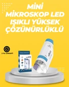 Taşınabilir LED Işıklı Cep Mikroskop – 80X–200X Büyütme thumbnail 1