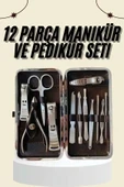 Tırnak Bakımı Tırnak Makası Profesyonel 12 Parça El Ayak Manikür Pedikür Seti thumbnail 2