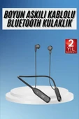 100 Saat Kablolu Boyun Askılı Dijital Göstergeli Bluetooth Kulaklığı - 1