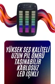 Bluetooth Hoparlör Taşınabilir Şarjlı Işıklı Büyük Boy Yüksek Ses Kaliteli thumbnail 2