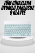 Uyumlu Kablosuz Bluetooth Şarj Edilebilir Mini Q Klavye thumbnail 1