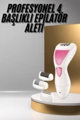Ayak Törpü Başlıklı Epilatör Aleti 4 Başlıklı Taşınabilir Şarjlı Epilasyon Cihazı thumbnail 1