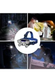 5 LED Far Şarj Edilebilir Güçlü Kafa Lambası Kamp Lambası 4 Modlu - 4