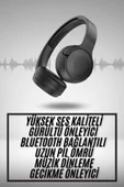 Yeni Nesil Kulak Üstü Bluetooth Kulaklık Type-C Girişli Yüksek Ses Kaliteli - 2