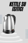 Kettle C F Tipi 220-240V Paslanmaz Çelik Elektrik Kablolu Otomatik Kapanma thumbnail 2