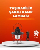 4 Fonksiyonlu Dekoratif Kamp Lambası – Tungsten Ampul, USB Çıkışlı - 1