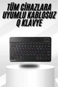 Kablosuz Bluetooth Bağlantılı Taşınabilir Q Klavye Tüm Cihazlara Uyumlu thumbnail 1