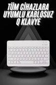 Q Klavye Türkçe Bluetooth Klavye Tüm Cihazlara Uyumlu Kablosuz thumbnail 1
