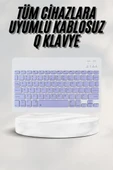 Android ve İOS Uyumlu Bluetooth Kablosuz Türkçe Q Klavye Renkli thumbnail 1