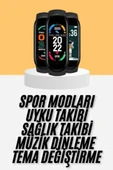 M6 Akıllı Bileklik Siyah Adımsayar Spor Takibi Android ve İOS Uyumlu thumbnail 1