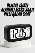 Dijital Masa Saati Termometre Takvim Led Ekran Pilli Ev Ofis Masası thumbnail 1