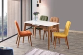 Açılır Mdf Mutfak Masa Sandalye Takımı 70x110cm - 5