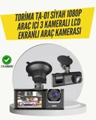 TA-01 3 Kameralı 1080P Araç Kamerası Siyah - 1