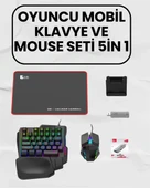 Bluetooth 5.3 Bağlantılı Mobil Oyun Dönüştürücü Set – Klavye + Mouse + Adaptör thumbnail 1