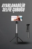 Selfie Çubuğu Tripod Bluetooth Kumandalı Selfie Çubuğu Telefon Tutucu thumbnail 1