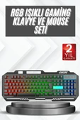 Işıklı Oyuncu Q Klavye Mouse Seti Siyah Gaming Oyuncu Klavye thumbnail 1