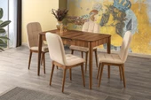 Açılır Mdf Mutfak Masa Sandalye Takımı 70x110cm - 6