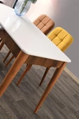 Açılır Mdf Mutfak Masa Sandalye Takımı 70x110cm - 4