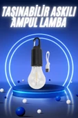 Taşınabilir Şarjlı Led Ampul Askılı Lamba Kamp Bahçe Lambası thumbnail 1