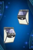 Solar Sensörlü Duvar Lambası Bahçe Lamba 20 Led Işık thumbnail 1