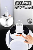 Katlanabilir Taşınabilir Kamp Lambası Işıldak Beyaz Işık Güneş Enerjili Solar Aydınlatma thumbnail 2