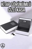 Büyük Boy Anahtarlı Kitap Görünümlü Gizli Kasa Çelik Kasa Altın Kasası - 2