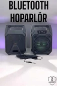 6.5 İnç Kablosuz Hoparlör Bluetooth Bağlantılı Yüksek Ses Kaliteli thumbnail 2